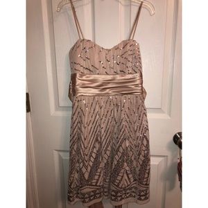 Nude sequin dress